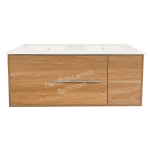 Vanity - H1200WH - Wall Hung 1200mm - Wood Grain - Double Basin